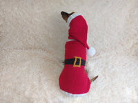 Santa costume for dachshunds, christmas dachshund santa costume hat and sweater