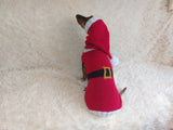 Santa costume for dachshunds, christmas dachshund santa costume hat and sweater