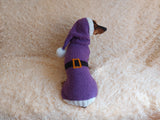 Santa costume for dachshunds, christmas dachshund santa costume hat and sweater, clothes for small dog of dachshund