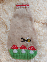 Fly Agaric and Bee Pet Clothes-mushroom Knit dog sweater