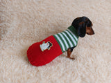 Christmas Striped Snowman Dog Sweater