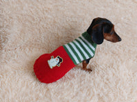 Christmas Striped Snowman Dog Sweater