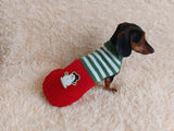 Christmas Striped Snowman Dog Sweater