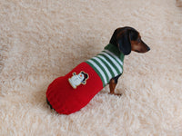 Christmas Striped Snowman Dog Sweater