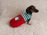 Christmas Striped Snowman Dog Sweater
