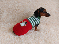 Christmas Striped Snowman Dog Sweater