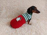 Christmas Striped Snowman Dog Sweater