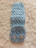 Вear hoodie for dog aran melange cable suit with ears for dachshund
