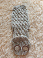 Вear hoodie for dog aran melange cable suit with ears for dachshund