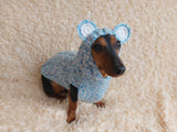 Вear hoodie for dog aran melange cable suit with ears for dachshund