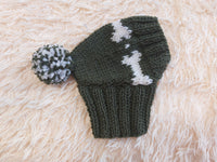 Pet Clothes Boned Hat with Pompom,Bone Dog Hat,Halloween Bonnet Hat for Dachshund Dog