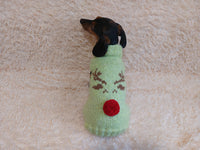 Reindeer with pompom nose for pet dog sweater christmas dog outfit deer sweater