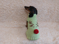 Reindeer with pompom nose for pet dog sweater christmas dog outfit deer sweater