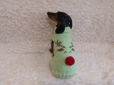 Reindeer with pompom nose for pet dog sweater christmas dog outfit deer sweater