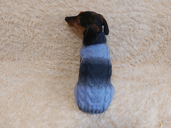 Winter Warm Wool Dog Jumper-Clothes for Dachshund Warm Long Cardigan Sweater-Winter sweater dog with arans