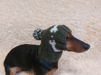 Pet Clothes Boned Hat with Pompom,Bone Dog Hat,Halloween Bonnet Hat for Dachshund Dog