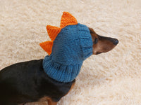 Dino dachshund, dino hat for dachshund or small dog, dinosaur clothes for dogs