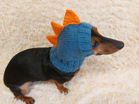 Dino dachshund, dino hat for dachshund or small dog, dinosaur clothes for dogs