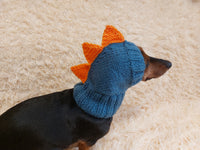 Dino dachshund, dino hat for dachshund or small dog, dinosaur clothes for dogs