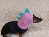 Dino dachshund, dino hat for dachshund or small dog, dinosaur clothes for dogs