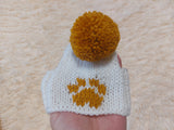 10 color Paw print dog hat with open ears and pompom