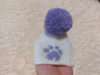 10 color Paw print dog hat with open ears and pompom