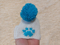 10 color Paw print dog hat with open ears and pompom