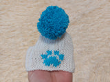 10 color Paw print dog hat with open ears and pompom