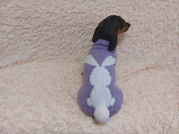 Easter clothes with a bunny rabbit for pet dog sweater with a bunny with a pompom