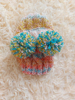 Wool dog hat pom pom