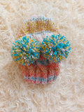 Wool dog hat pom pom