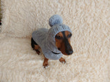 Angora wool warm suit sweater and hat for dog