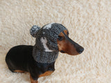 Pet Clothes Boned Hat with Pompom,Bone Dog Hat,Halloween Bonnet Hat for Dachshund Dog