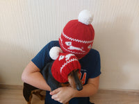 Paired hats for mom and dog angora wool, photo shoot set of hats for mom and pet, gift for dog lover set of hats