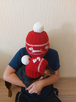 Paired hats for mom and dog angora wool, photo shoot set of hats for mom and pet, gift for dog lover set of hats