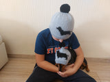 Angora Wool Mom and Dog Matching Hats, Mom and Pet Photo Shoot Hat Set, Dog Lover Gift