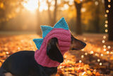 Dinosaur Snood Hat for Dog with Open Ears
