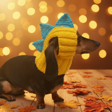Dinosaur Snood Hat for Dog with Open Ears