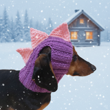 Dinosaur Snood Hat for Dog with Open Ears