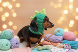 Dinosaur Snood Hat for Dog with Open Ears