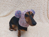 Christmas Clothes Pet Outfit Pom Pom Hat, Pet clothes winter warm wool snood hat for small dogs with pompom, pet gift, dog gift
