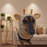 Christmas Deer Wool Dog Snood Hat