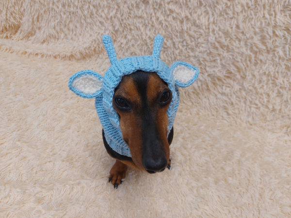 Christmas Deer Wool Dog Snood Hat