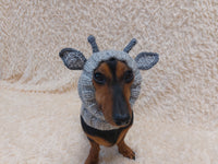 Christmas Deer Wool Dog Snood Hat