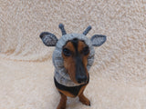 Christmas Deer Wool Dog Snood Hat