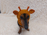 Christmas Deer Wool Dog Snood Hat