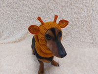 Christmas Deer Wool Dog Snood Hat