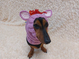 Snood Hats for Dogs Horse with Multi-Colored Mane