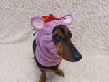 Snood Hats for Dogs Horse with Multi-Colored Mane
