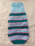 Multi color green pink blue pet clothes striped dog sweater